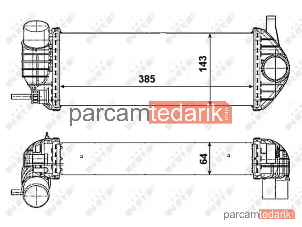 NRF 30468 | Turbo Radyatörü — Renault Kangoo / GRAND Kangoo II, Renault Kangoo BE BOP, Renault Kangoo Express