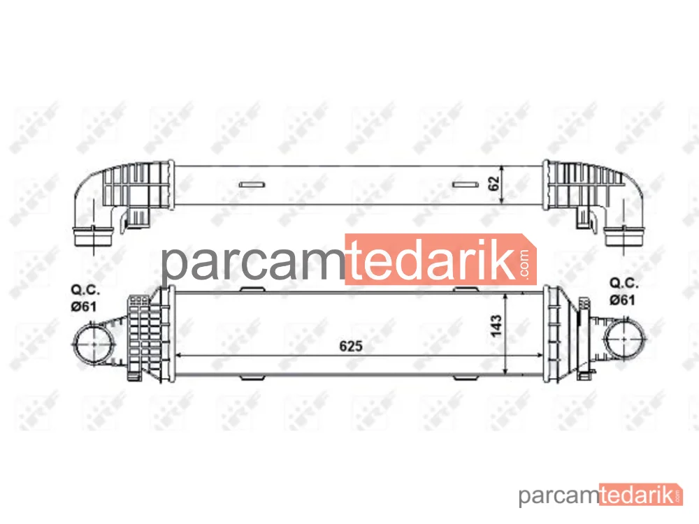 NRF 30504 | Su Radyatörü — Mercedes W204-212 M274 Intercool