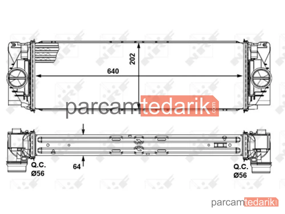 NRF 30505 | Su Radyatörü — Mercedes W906 SPR-CRAFT. M651 EURO5 Intercool