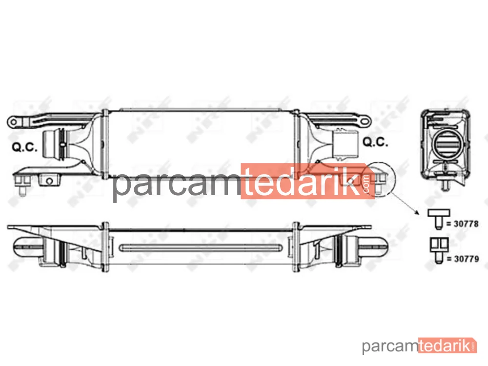 NRF 30779 | Turbo Radyatörü — Opel Corsa D, Opel Corsa D Kasa/eğik Arka