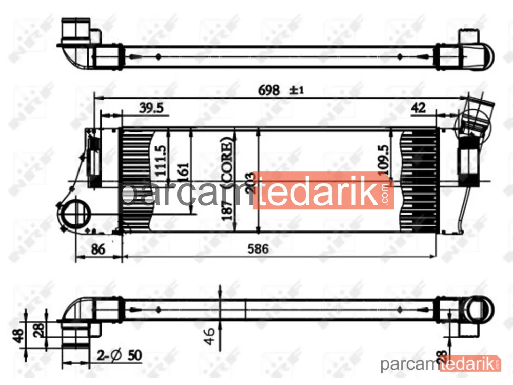 NRF 30899 | Turbo Radyatörü — Renault GRAND SCÉNIC II, Renault Megane II, Renault Megane II Coupé-Cabriolet
