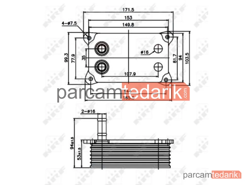 NRF 31071 | Yağ Soğutucusu — Ford Mondeo III, Ford Mondeo III Sedan, Ford Mondeo III Turnier
