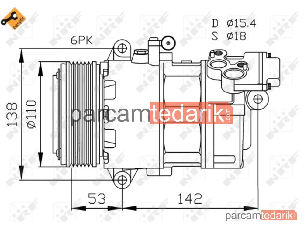NRF 32184 | Klima Kompresörü — BMW E83 X3 -E46