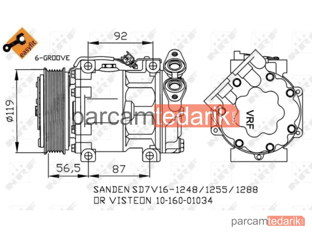 NRF 32271 | Klima Kompresörü — Ford C-Max, Ford Focus C-Max, Ford Focus II