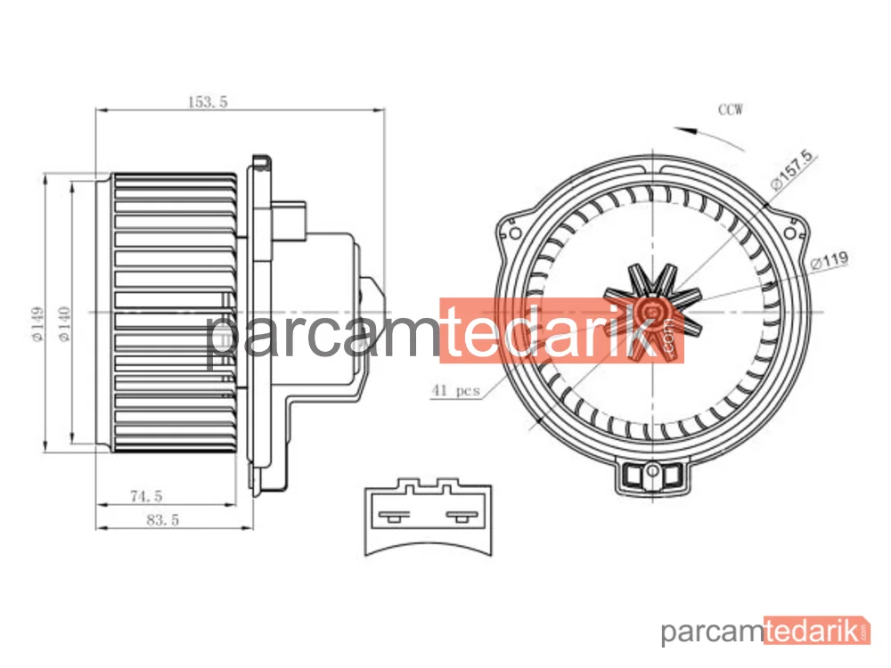 NRF 34304 | Kalorifer Fan Motoru — Range Rover SPORT