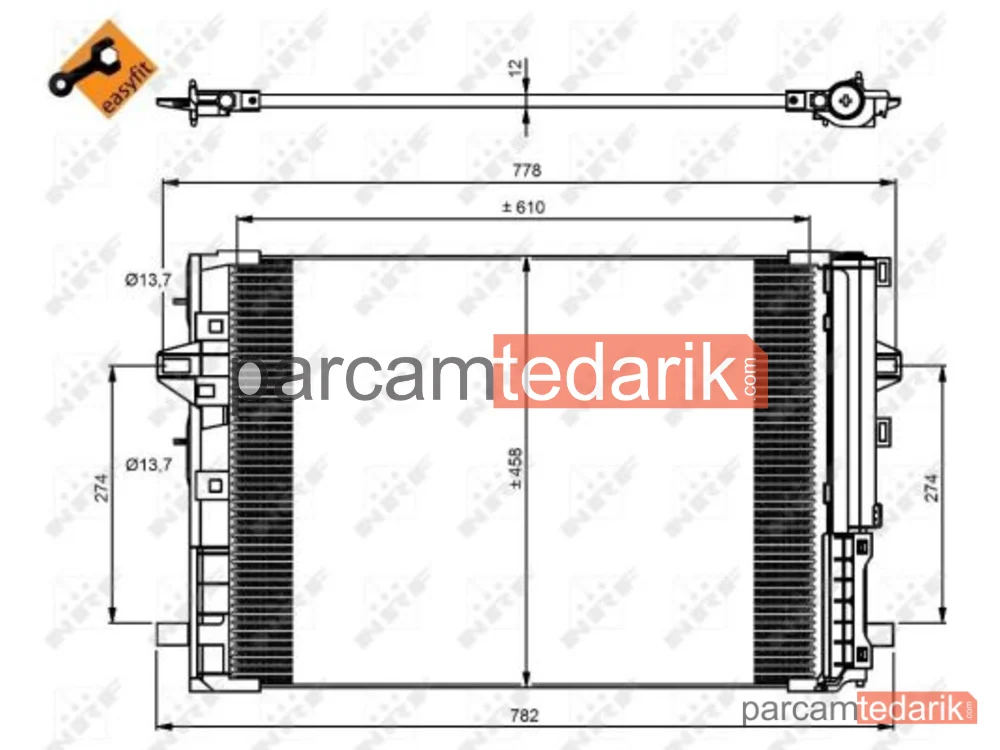 NRF 350081 | Klima Kondenseri — Mercedes W176-246-C117
