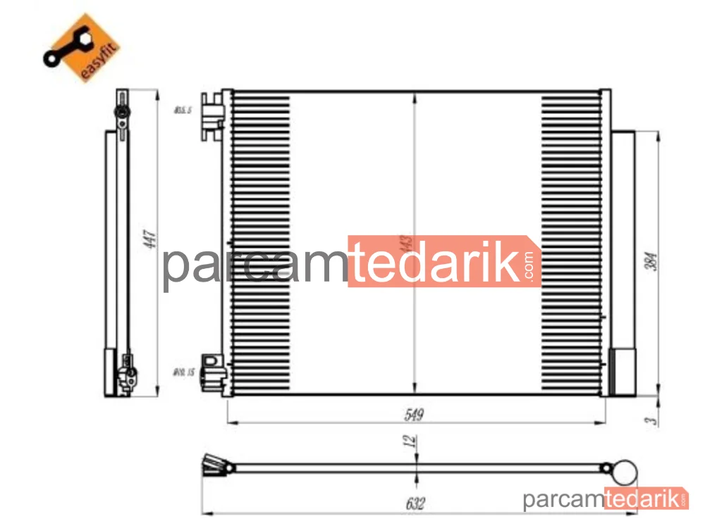 NRF 350393 | Klima Kondenseri — Renault GRAND SCÉNIC IV, Renault Megane IV Grandtour, Renault Megane IV Hatchback