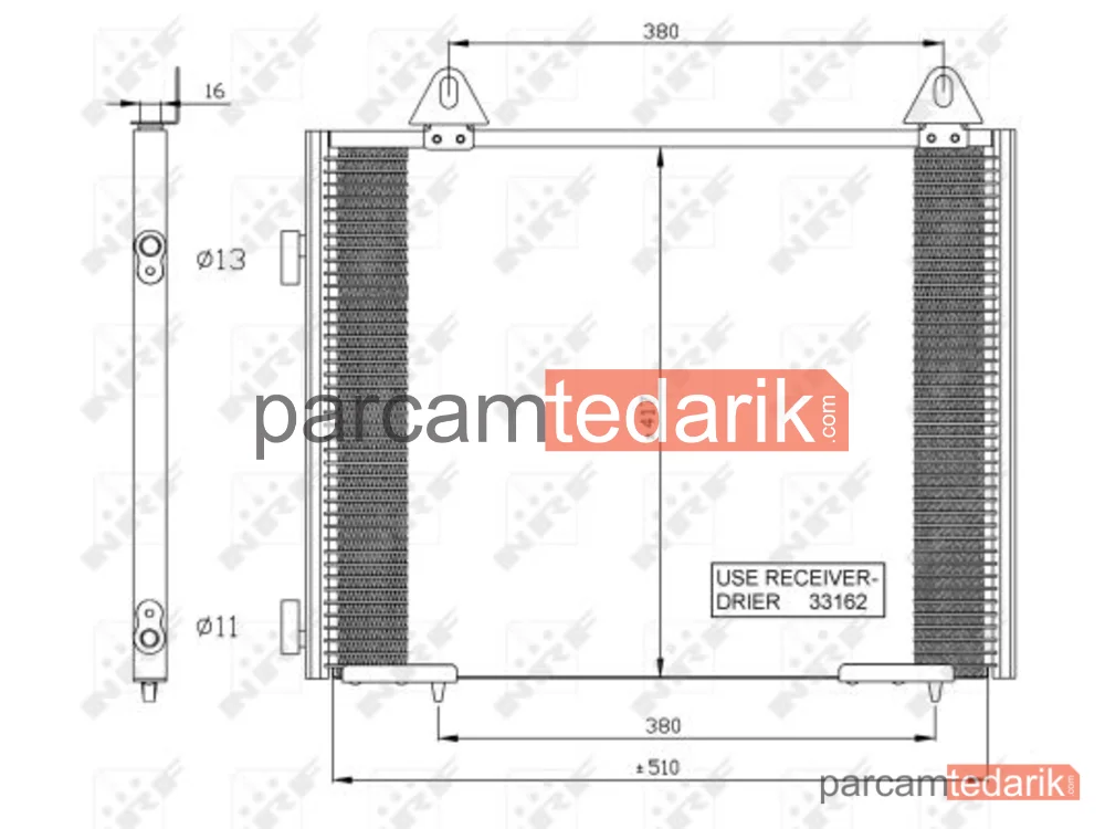 NRF 35351 | Klima Kondenseri — Land Rover Freelander I, Land Rover Freelander I Soft Top