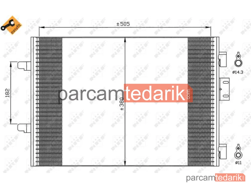 35544 | Klima Kondenseri — Renault Clio II, Renault Clio II Kasa/eğik Arka, Renault Clio Symbol I