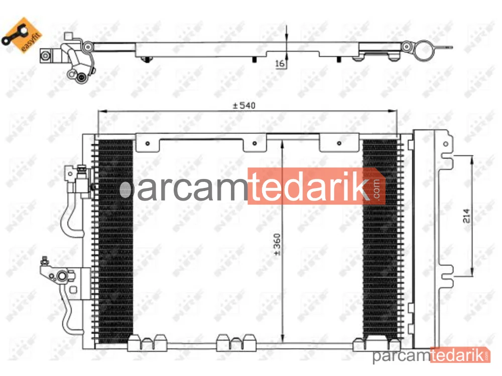 NRF 35556 | Klima Kondenseri — Opel Astra H, Opel Astra H GTC, Opel Astra H Station wagon