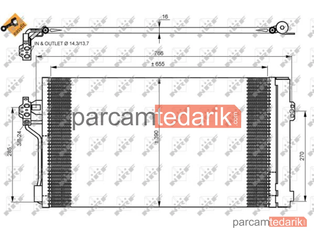 NRF 35776 | Klima Kondenseri — Mercedes-Benz Viano, Mercedes-Benz Vito / Mixto Panelvan/Van, Mercedes-Benz Vito Minibüs/Otobüs
