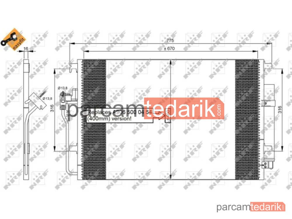 NRF 35849 | Klima Kondenseri — Mercedes W906 SPR-Crafter