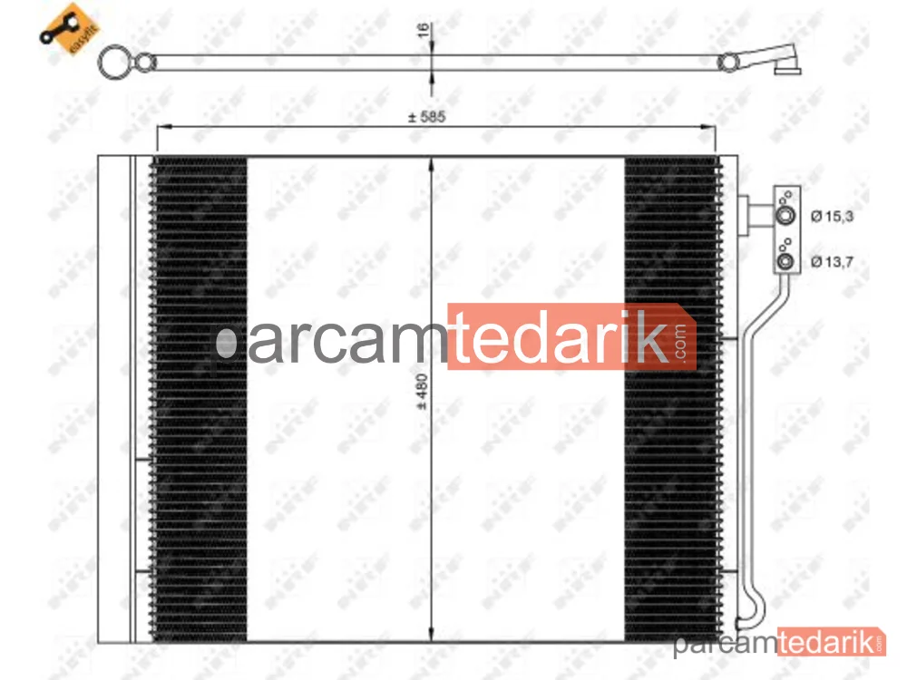 NRF 35971 | Klima Kondenseri — BMW F10 Benzinli