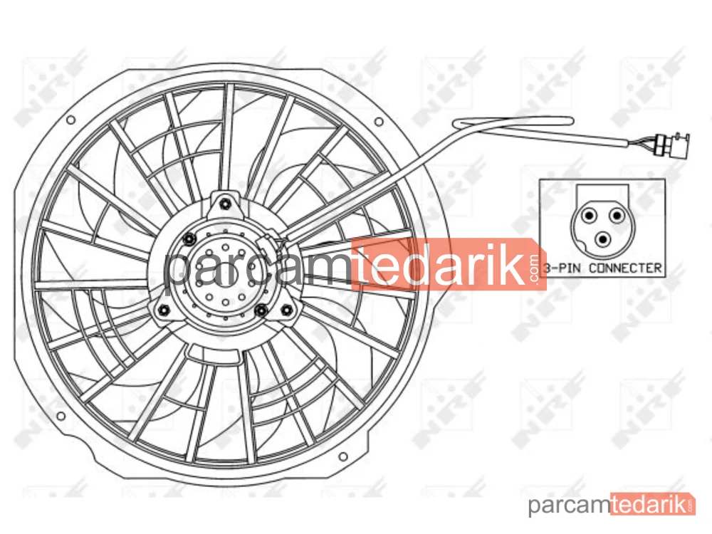 NRF 47025 | Soğutma Fanı — BMW E36 Motor (250W)