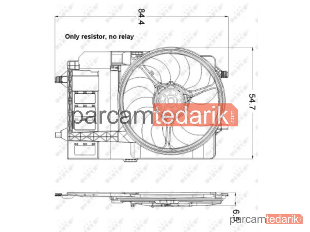 NRF 47301 | Soğutma Fanı — Mini Cooper R50-R53 Motor