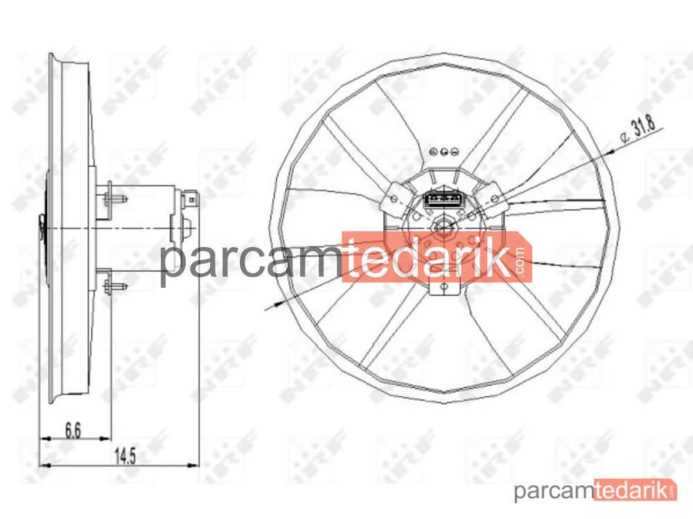 NRF 47402 | Fan Motoru — VW Corrado, VW Golf II, VW Golf III