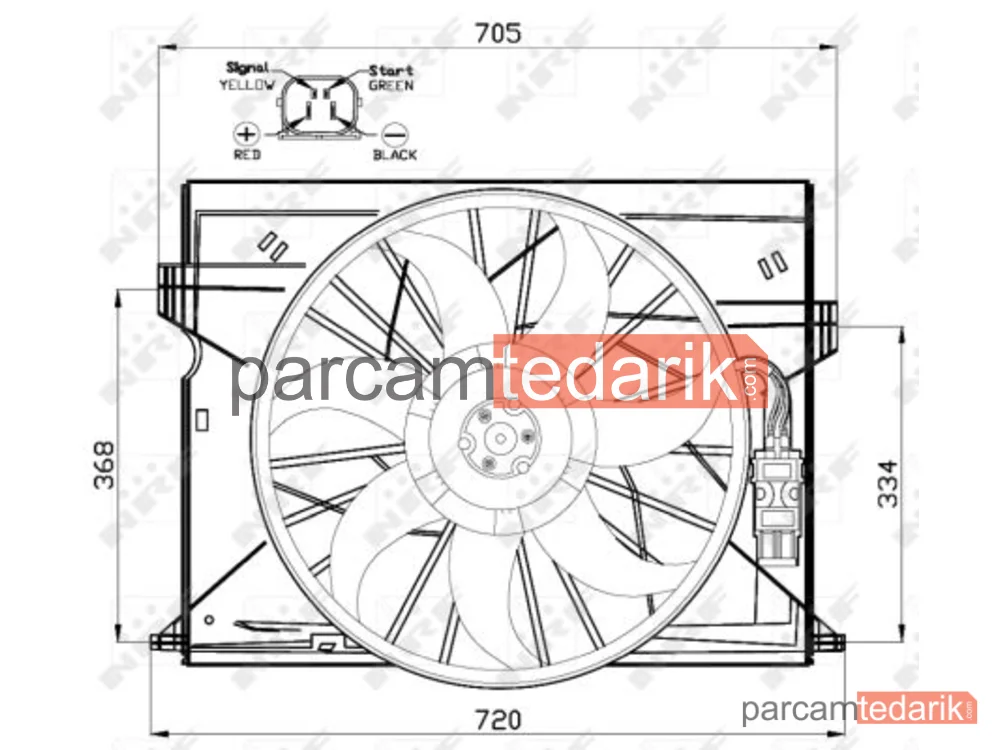 NRF 47444 | Soğutma Fanı — Mercedes W211 Komple