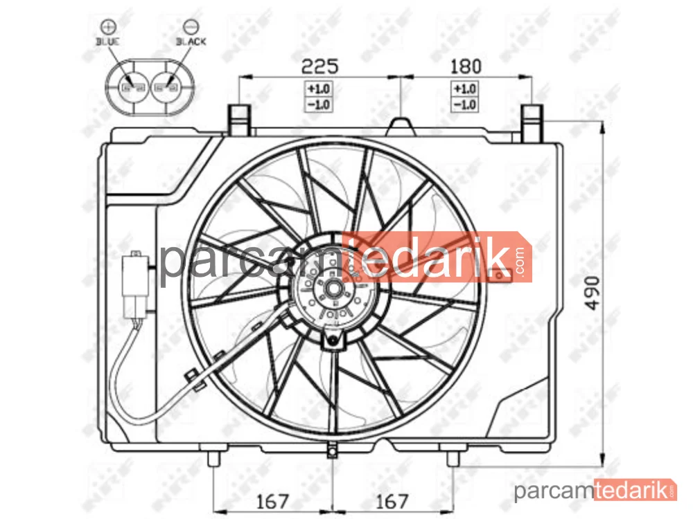 NRF 47466 | Soğutma Fanı — Mercedes W202-210 M111 Motor Komple