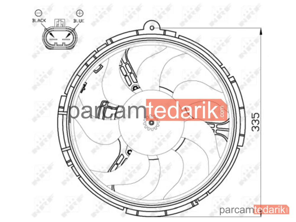 NRF 47505 | Fan Motoru — Fiat Stilo, Fiat Stilo Multi Wagon