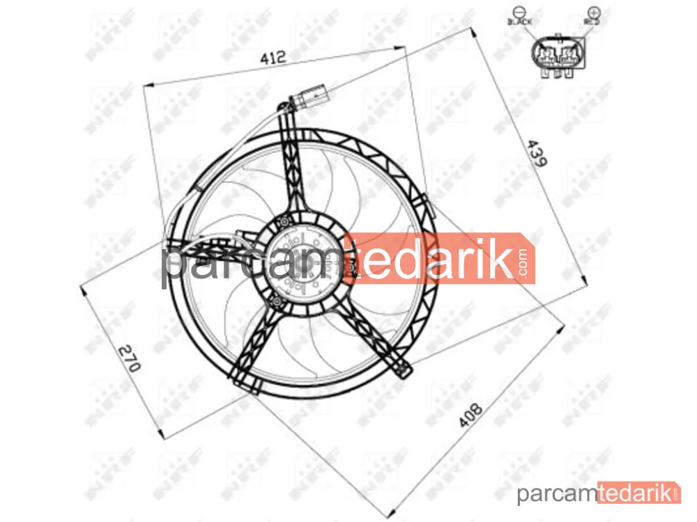 NRF 47509 | Soğutma Fanı — Mini Cooper R56-R60 Countryman Motor