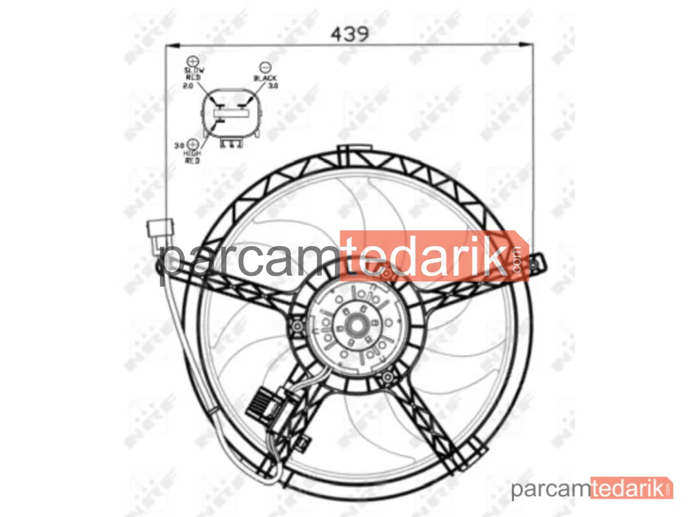 NRF 47553 | Soğutma Fanı — Mini Cooper R60 Countryman Motor