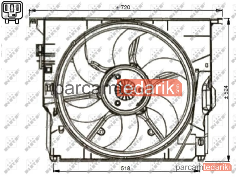 NRF 47737 | Soğutma Fanı — BMW F10 N47N Motor Komple 400W