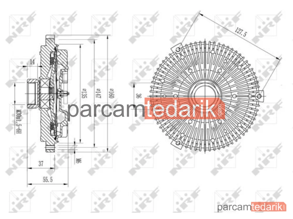 NRF 49622 | Soğutma Fanı — Mercedes W210-163 M113-119 Termiği