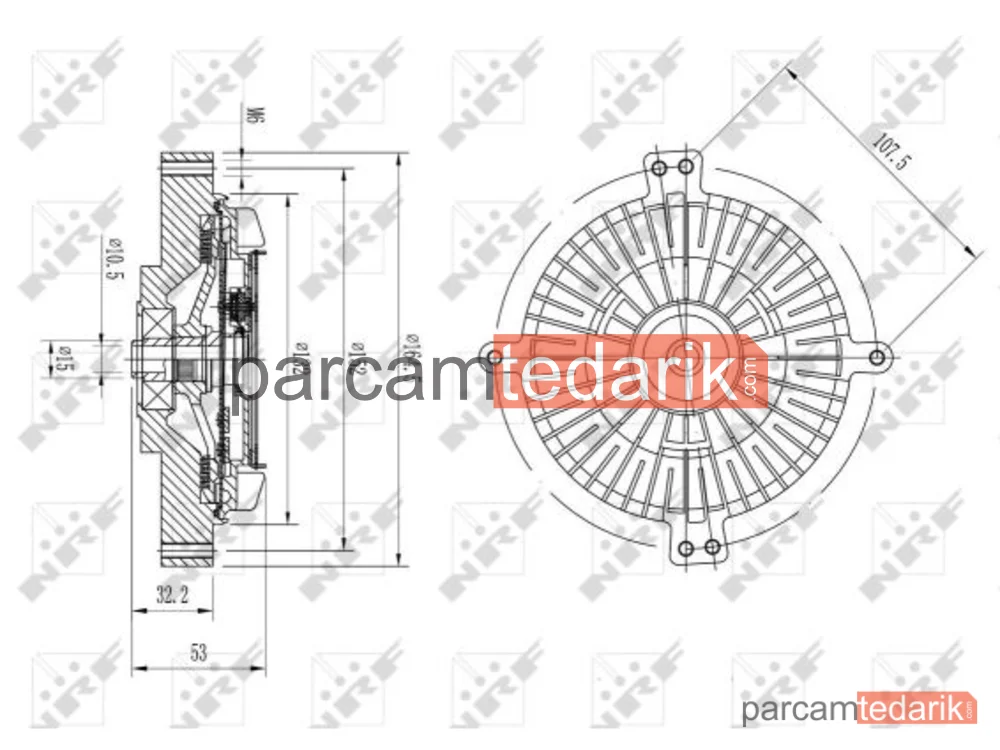 NRF 49641 | Soğutma Fanı — Mercedes W140-129 M119 Termiği