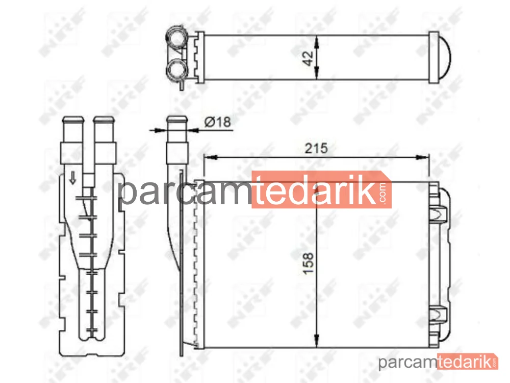 NRF 507339 | Kalorifer Radyatörü — Renault 11, Renault 9, Renault Espace I