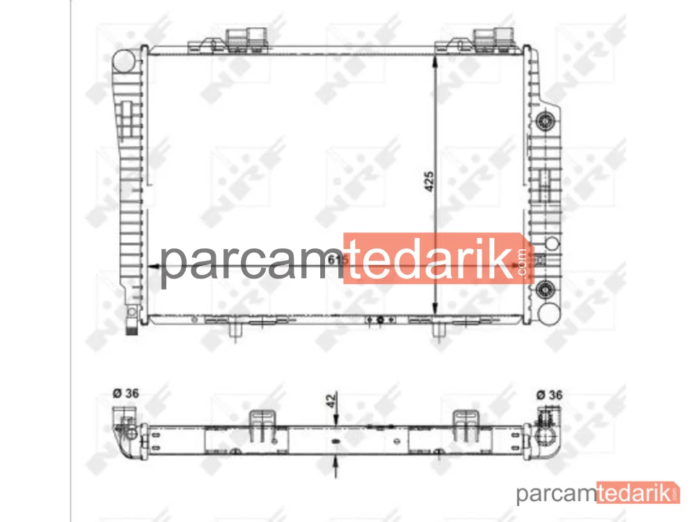 NRF 51281 | Su Radyatörü — Mercedes W202 OM604 W210 M111