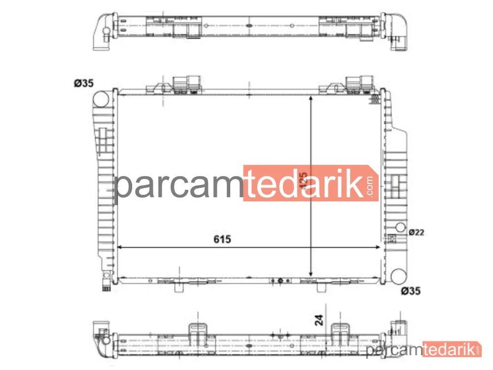 NRF 51284 | Su Radyatörü — Mercedes W202 M111 Klimali