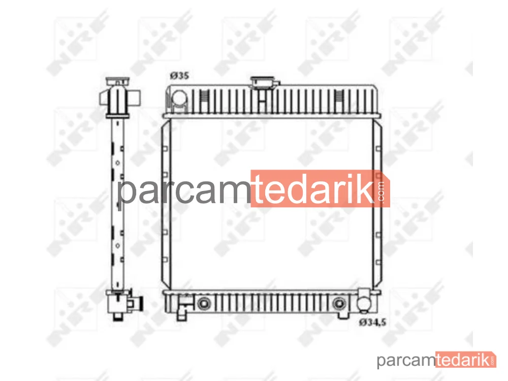 NRF 514250 | Su Radyatörü — Mercedes-Benz 123 Sedan, Mercedes-Benz 123 T-Model, Mercedes-Benz S-Serisi