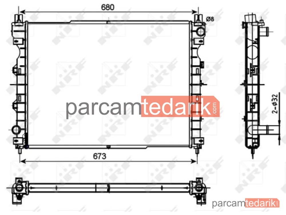 NRF 53096 | Su Radyatörü — Land Rover Freelander I, Land Rover Freelander I Soft Top