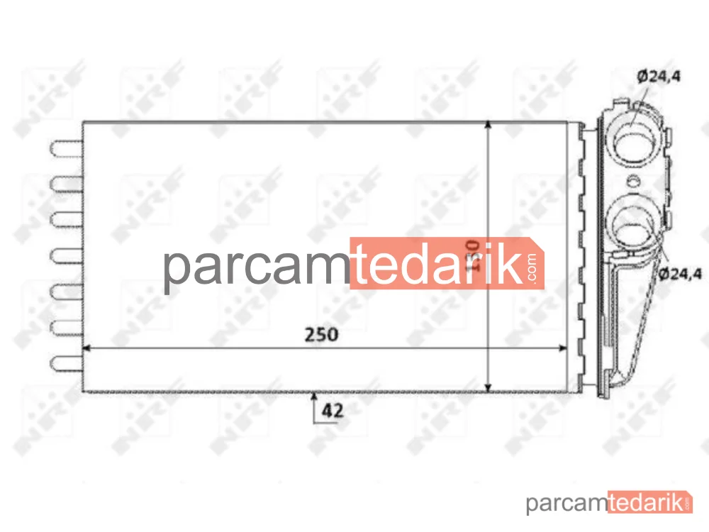 NRF 53560 | Kalorifer Radyatörü — Peugeot 307, Peugeot 307 Break, Peugeot 307 CC