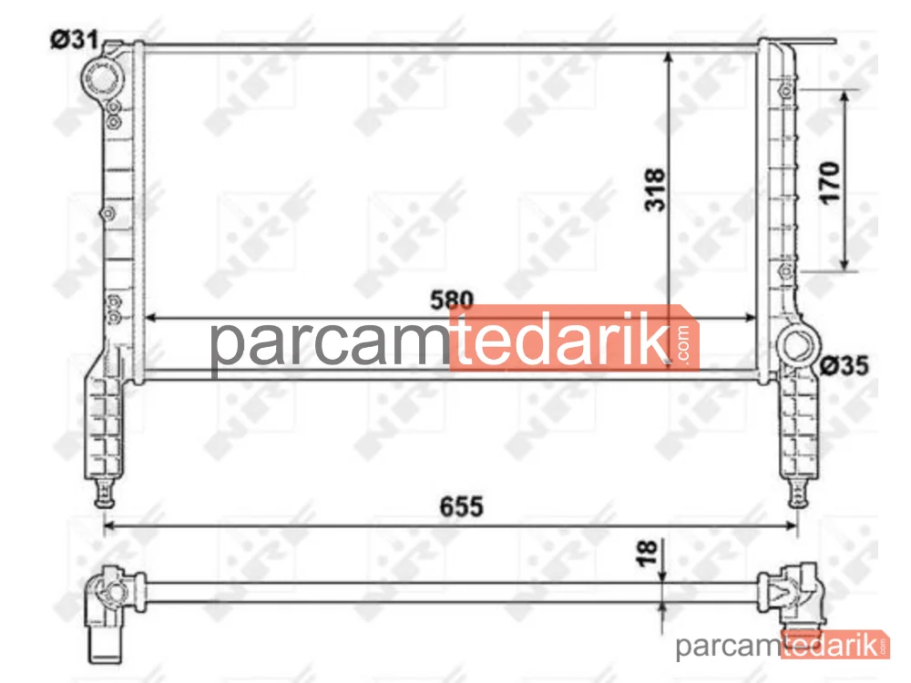 NRF 53788 | Su Radyatörü — Fiat Doblo MPV