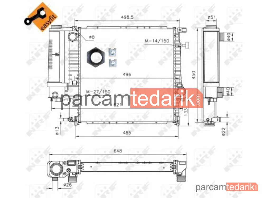 NRF 53849 | Su Radyatörü — BMW E36
