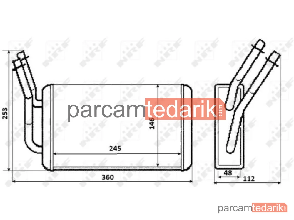 NRF 54230 | Kalorifer Radyatörü — Ford Transit Minibüs/Otobüs, Ford Transit Panelvan/Van, Ford Transit Platform şasi