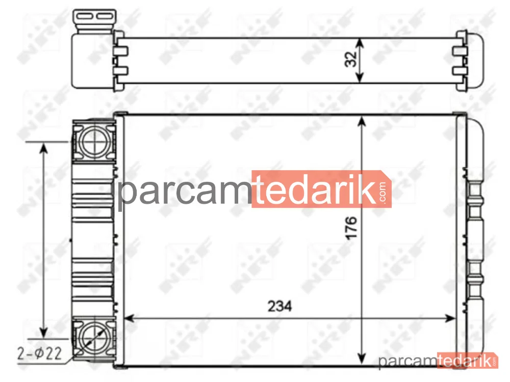 NRF 54274 | Kalorifer Radyatörü — Mercedes W203-209