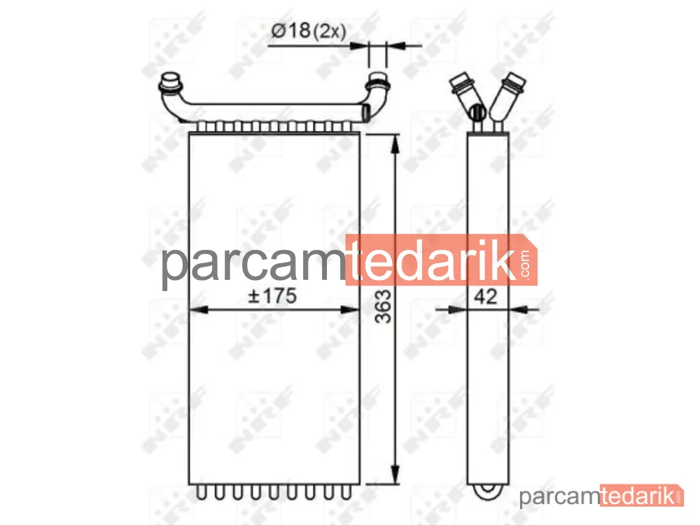NRF 54293 | Kalorifer Radyatörü — Mercedes W639