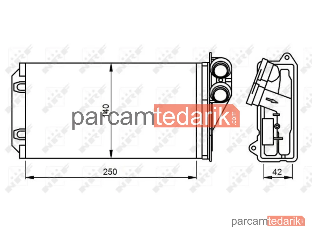 NRF 54305 | Kalorifer Radyatörü — Citroën C2, Citroën C2 Enterprise, Citroën C3 I