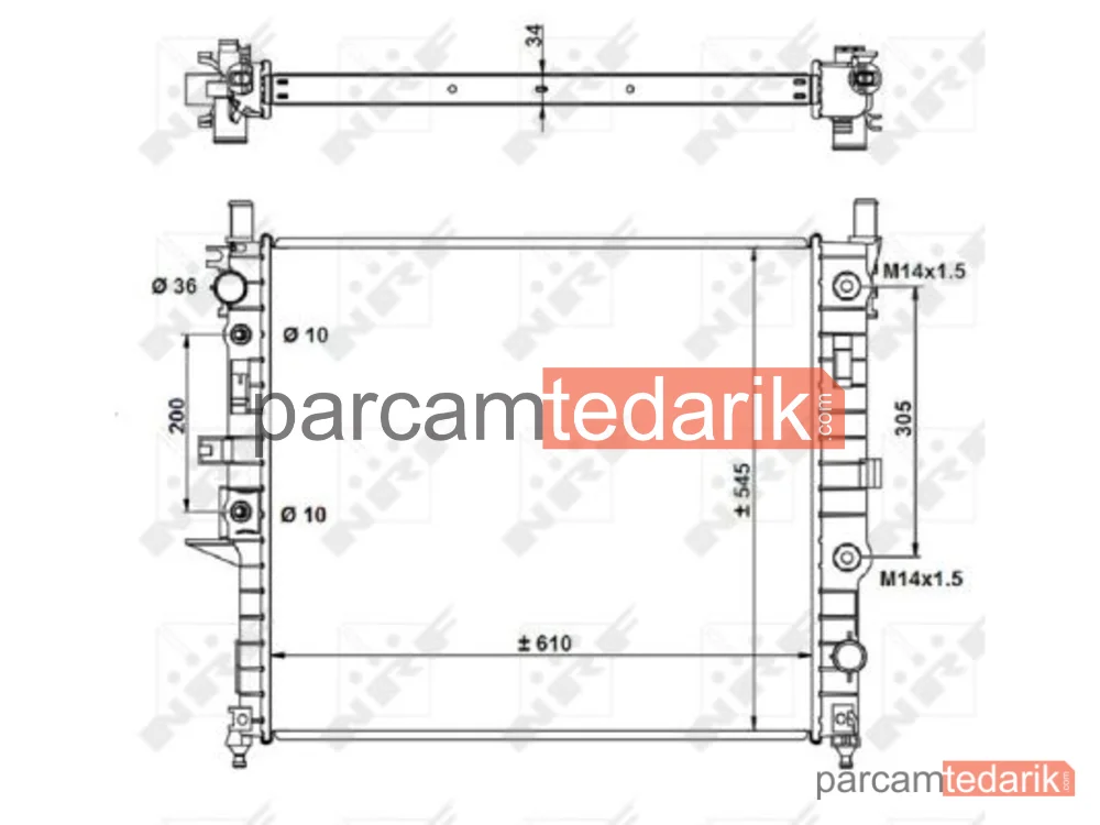 NRF 55334 | Su Radyatörü — Mercedes W163 M112