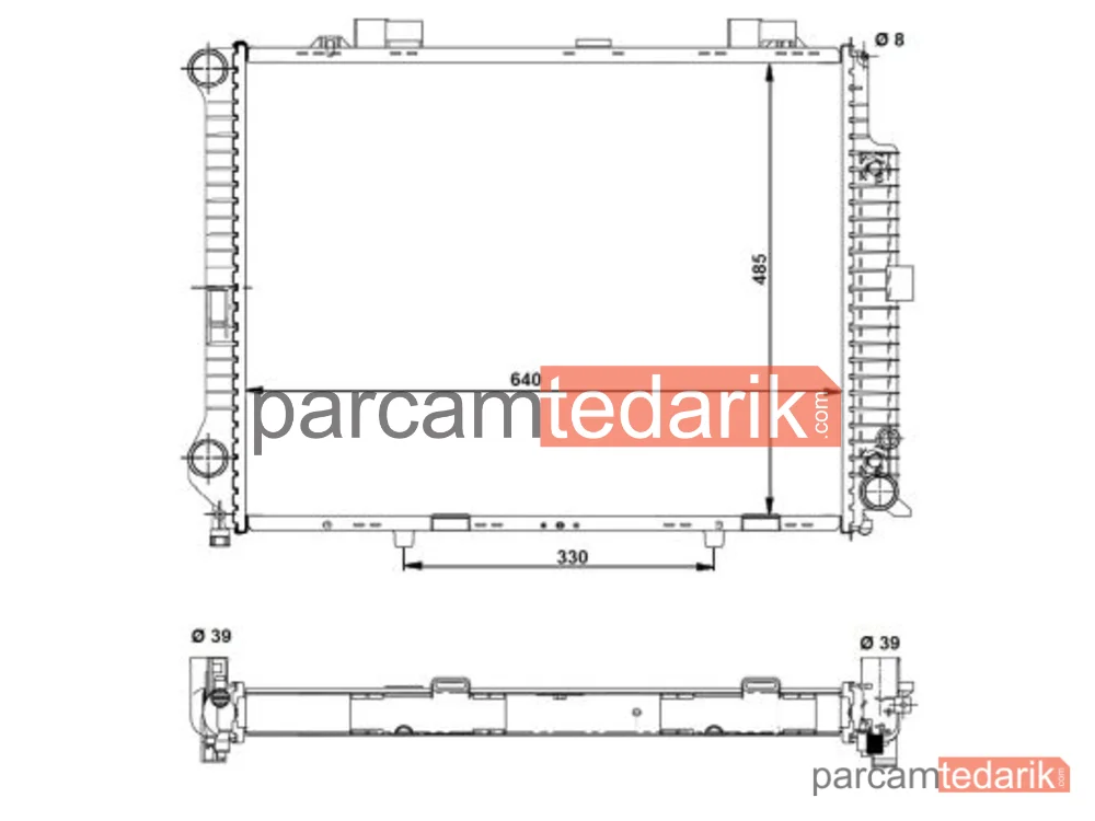 NRF 58098 | Su Radyatörü — Mercedes W210 M104