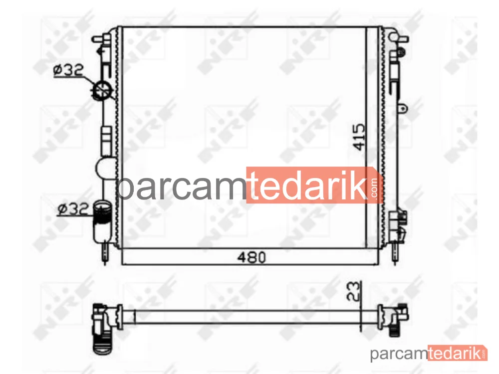 NRF 58148 | Su Radyatörü — Dacia Logan, Dacia Logan MCV, Dacia Sandero