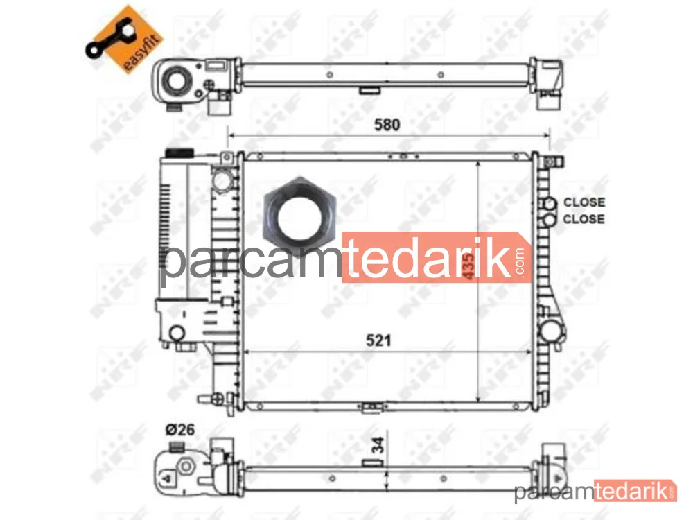 NRF 58247 | Su Radyatörü — BMW E39 M52