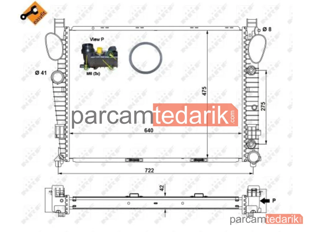 NRF 58366 | Su Radyatörü — Mercedes W220 CDI