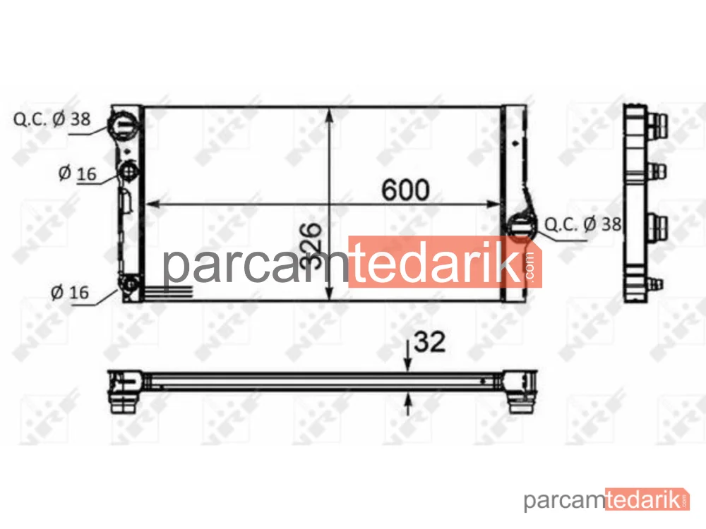 NRF 58466 | Su Radyatörü — BMW F01-F10-F12 (N47-N57-B47) Motor