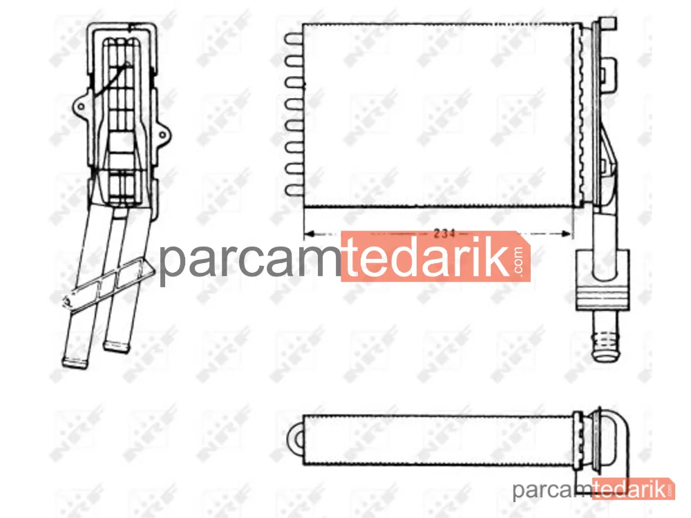 NRF 58620 | Kalorifer Radyatörü — Renault 21, Renault 21 Sedan, Renault 21 Station wagon