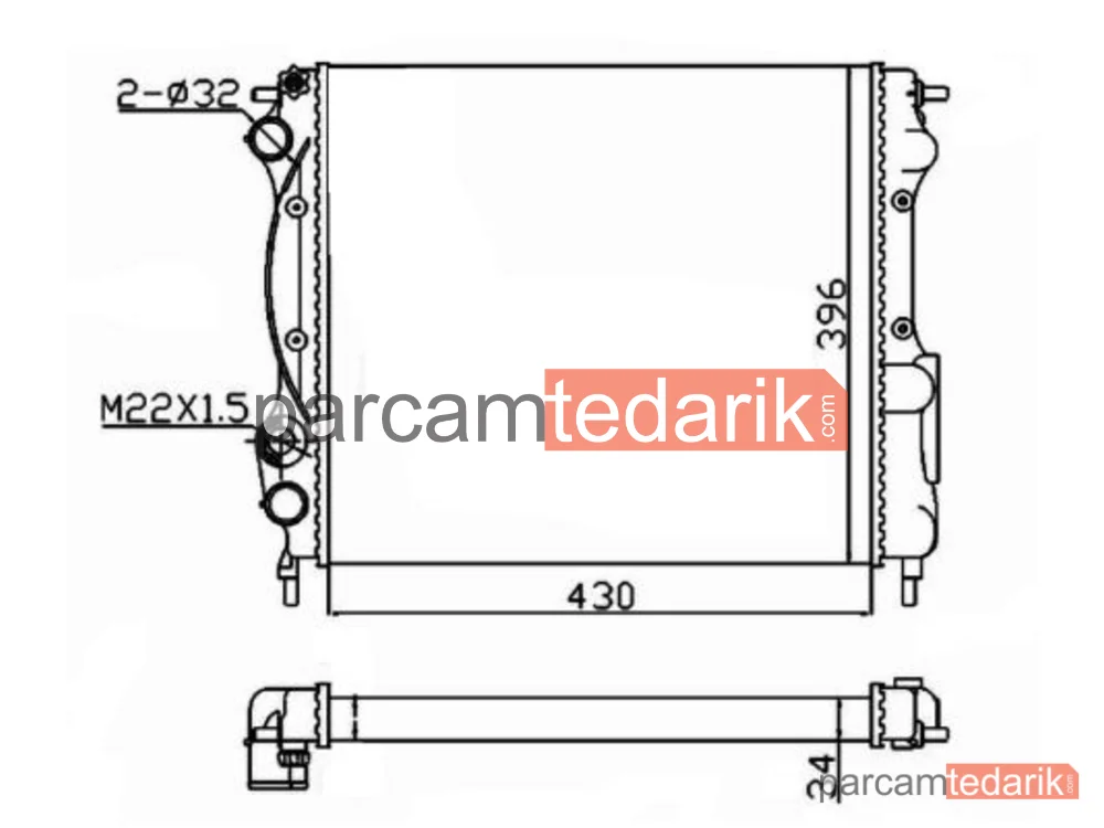 NRF 58934A | Su Radyatörü — Renault Clio I, Renault Express Kasa/büyük limuzin, Renault Rapid Kasa/büyük limuzin