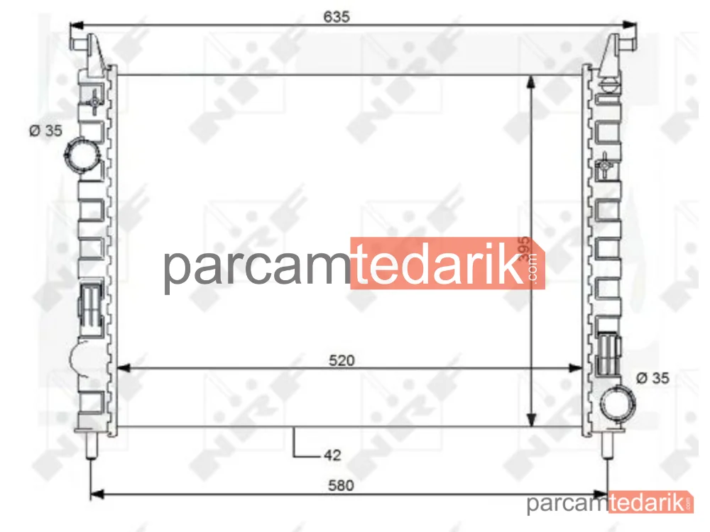 NRF 59120 | Su Radyatörü — Fiat Palio, Fiat Siena, Fiat STRADA Pick-up