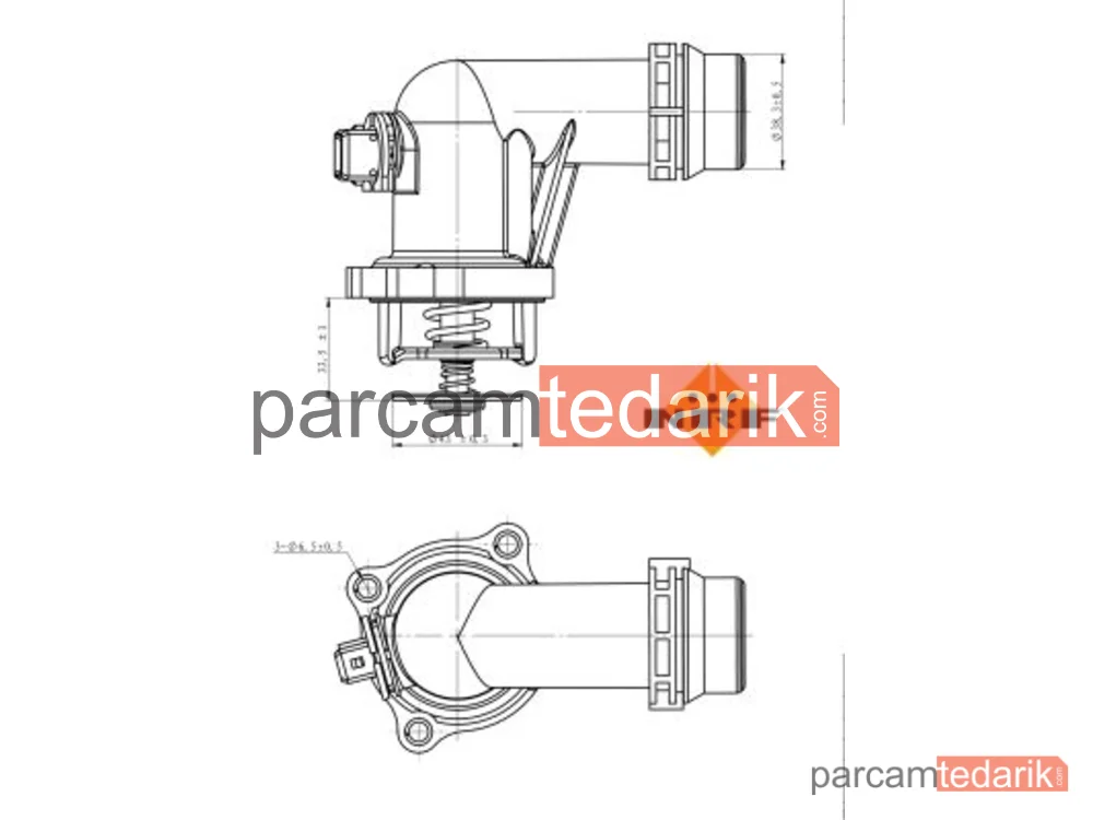 NRF 725001 | Termostat — BMW E46 M43 105 Derece